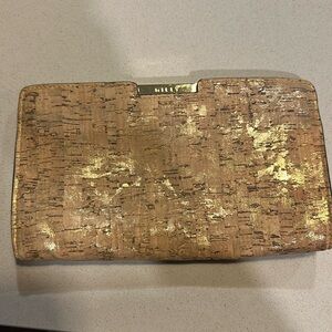 Milly Cork Clutch with Gold Accents